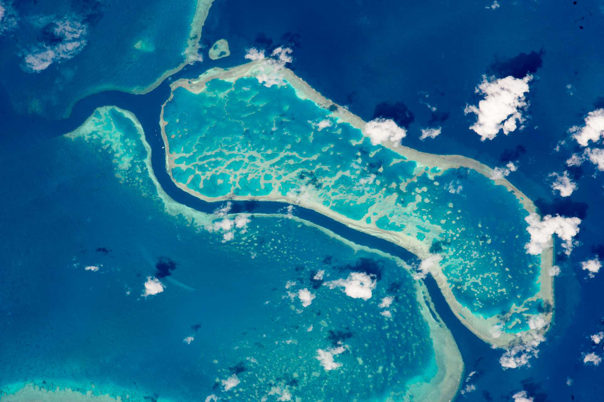 Great Barrier Reef near Whitsunday Islands. (Photography courtesy NASA/GSFC)