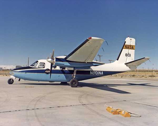 a NASA-owned image of the Aerocommander aircraft