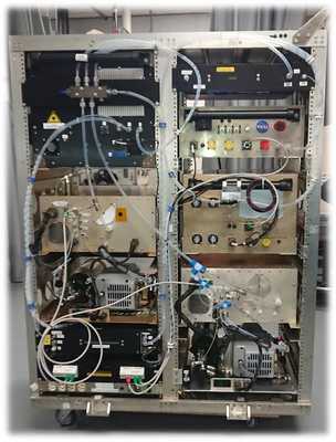 Image of the ISAF (top left) installed with other instruments during FIREX-AQ