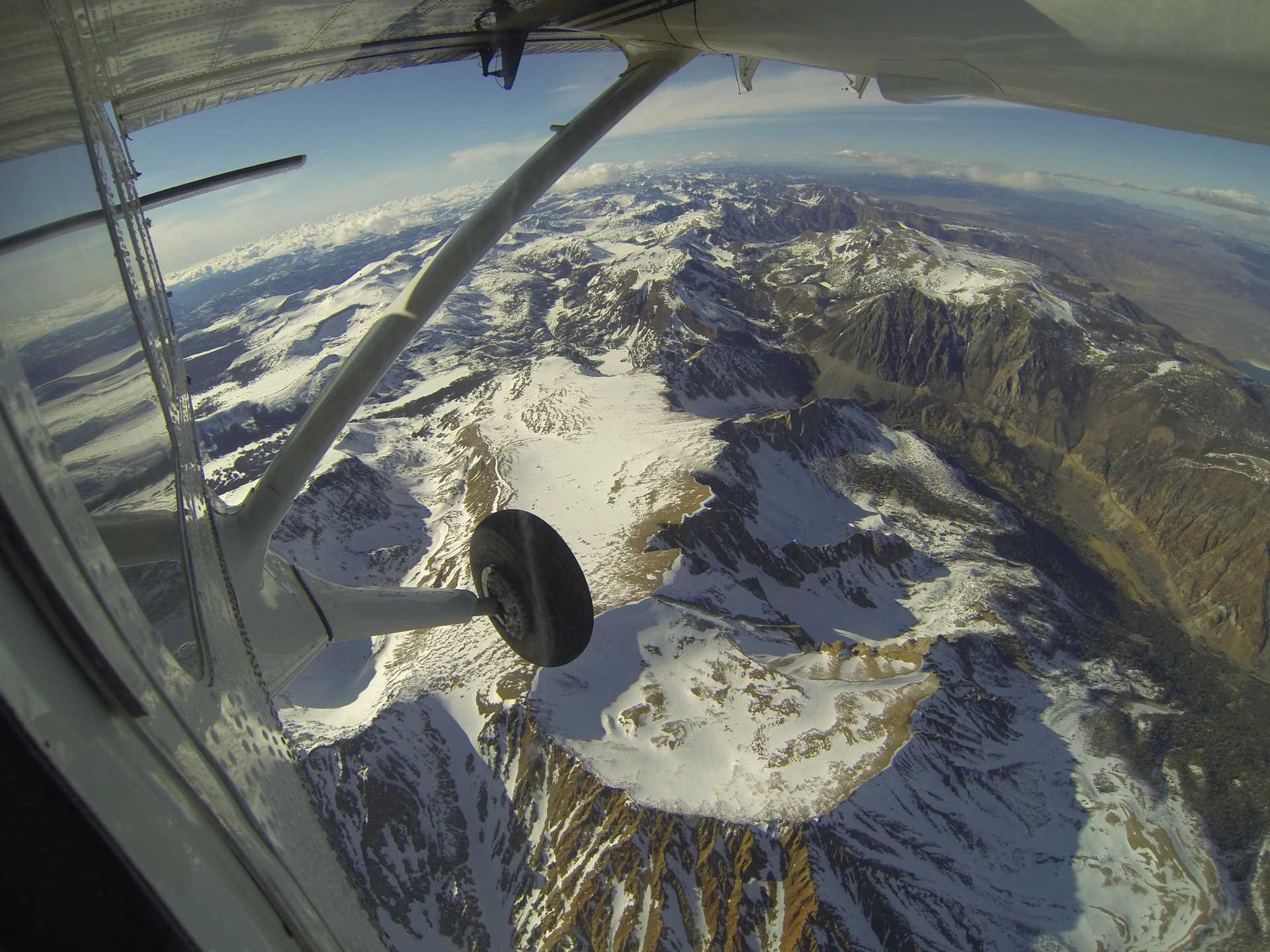 View over mountain range from plane (Photography courtesy NASA Images)